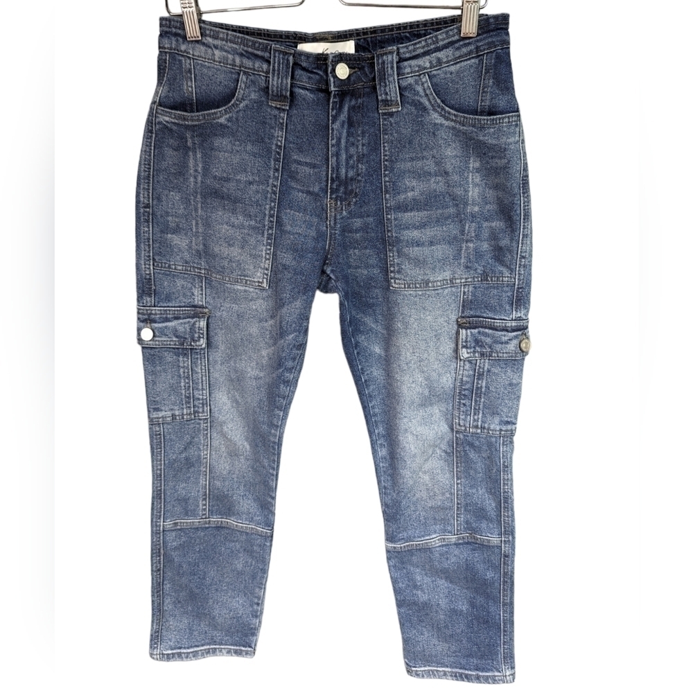 Kancan Bobbie Slim Straight Cargo Jeans Sz 7/27